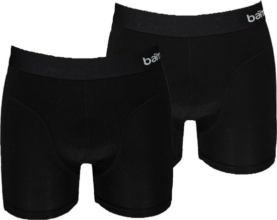 Caleçon boxeur en bambou pour hommes, noir, 2-pack - Taille XXL
