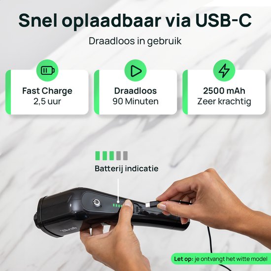 Skrub Electric Cleaning Brush - Brosse à récurer avec manche pour la salle de bain - 8 accessoires