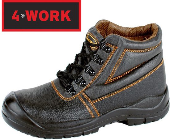 4WORK 4W12 Noir Chaussures de travail hautes S3