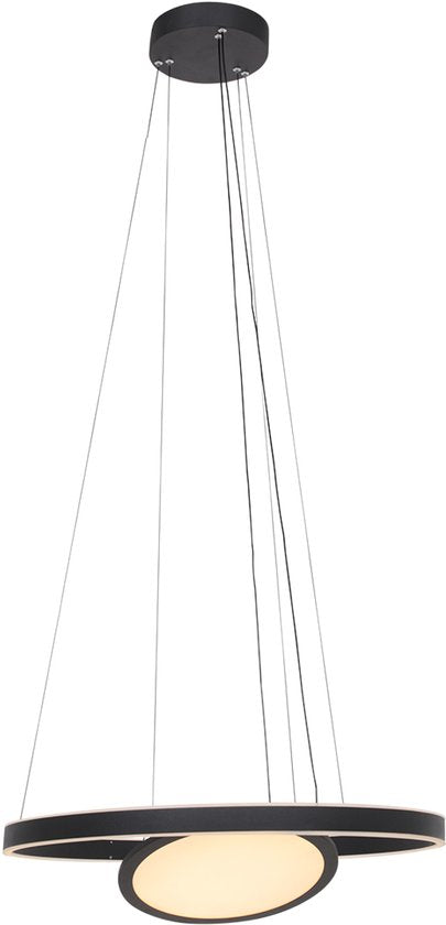 Steinhauer lampe suspendue Ringlux - noir - métal - 60 cm - module LED intégré - 3514ZW