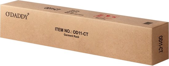 O'DADDY® Porte-vêtements sur 4 grandes roues - Capacité jusqu'à 130 kg - Réglable et extensible - Métal chromé inoxydable - Assemblage facile - Blanc