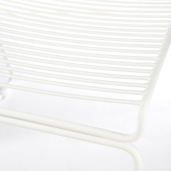 Mica Decorations Tabouret de bar Bueno pour extérieur - L53 x L55 x H108 cm - Blanc