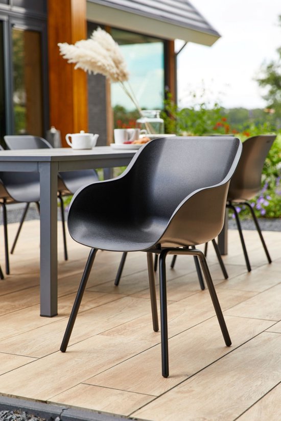 Hartman Sophie elegance garden chair - Black - set of 2 - black rondo base