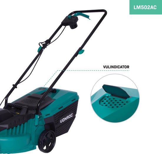VONROC Tondeuse à gazon 1300W 32cm de largeur de coupe - et Tondeuse à gazon 300W - Ø230mm de diamètre de coupe - Ensemble complet !
