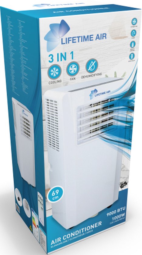 Lifetime Air Conditioning 3-in-1 - 1000 W - Télécommande - Minuterie