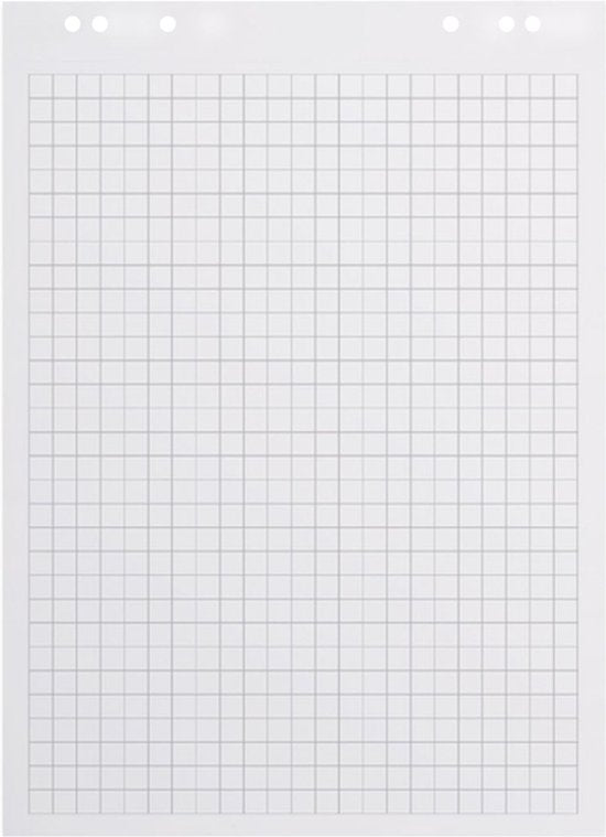 BRASQ Papier pour tableaux de conférence - 65x98cm - vierge/rugueux - 80g - feuilles pour tableaux de conférence - 50 feuilles - Feuilles vierges