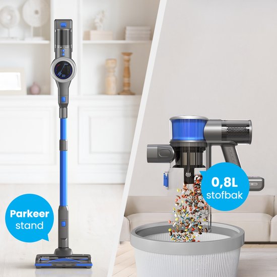 Auronic Stick hoover - Sans fil - Aspirateur autoportant - Sans sac - 350W - Aspirateur - Gris/Bleu