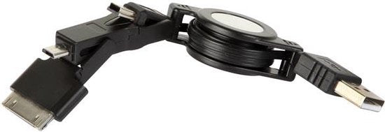 Usb vers Mini Usb + Micro Usb + Ipad/Ipod - Self-coiling
