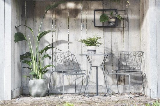 Mica Decorations Chaise de jardin Bueno - L53 x L55 x H77 cm - Gris