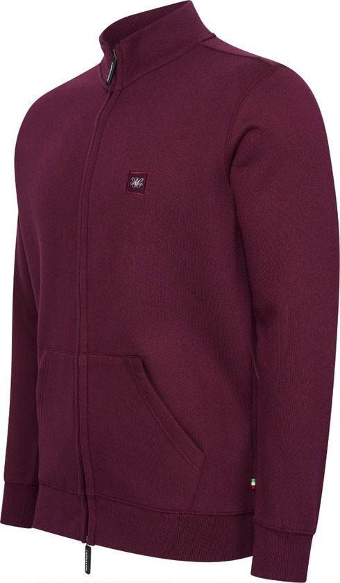 Cappuccino Italia - Chandails Hommes Fleece Zip Jack - Rouge - Taille XL