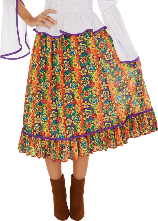 Costume Femme Peace & Love XXL - Tectake- halloween - fête - carnaval - blanc - couleur