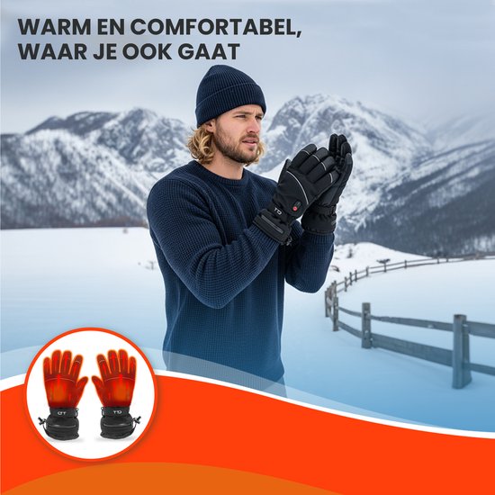 TTD® Gants chauffants Deluxe M - Cuir PU - Moufles chauffantes