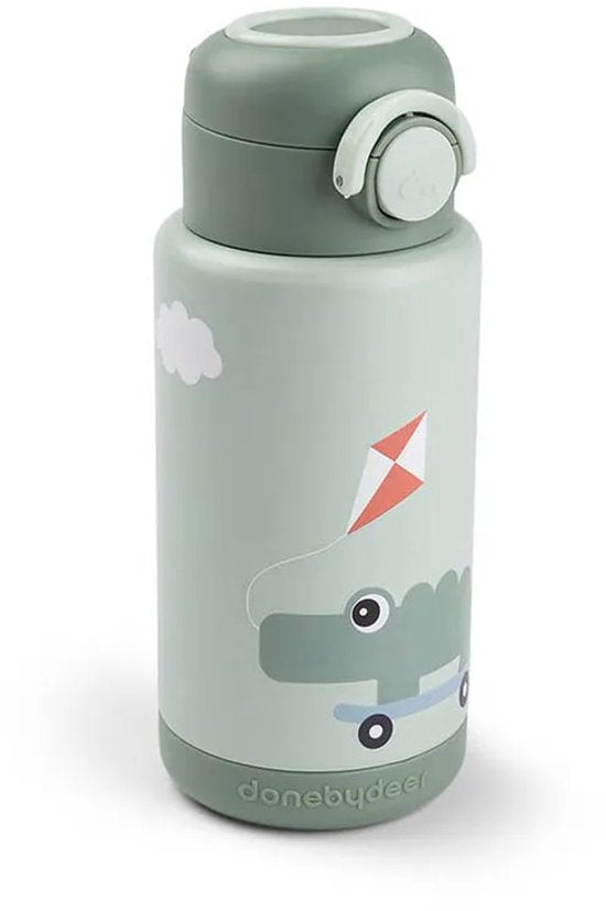 Done by Deer Thermo Bottle - Playground - Green - 340 ml