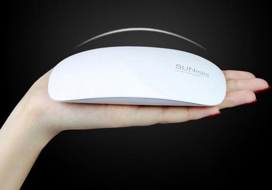 Sèche Vernis SunMini - Professionnel & Compact - Eclairage LED 6W - Gel Paint - Lampe à ongles - Soin des ongles - Chargeur USB - Sèche Vernis à ongles - Lampe à vernis à ongles - Blanc