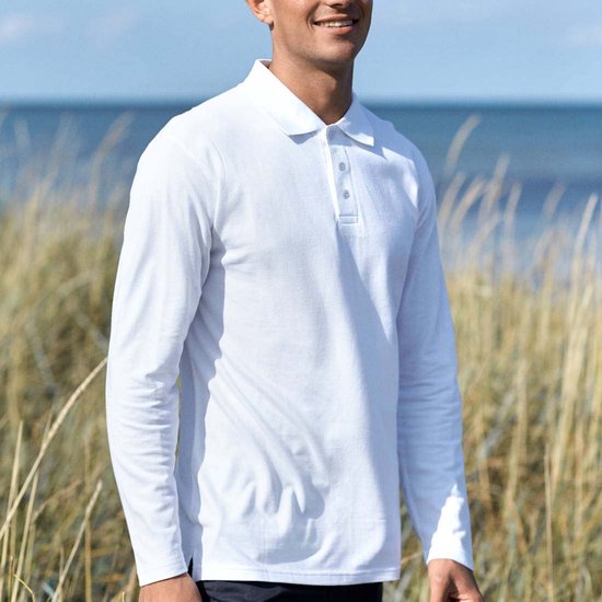 Pierre Calvini - Polo Hommes - Chemises Polo Hommes Manches Longues - Manches Longues Hommes - 2 Pack - Anthracite - XXL - Polo Hommes - T Shirt Manches Longues Hommes