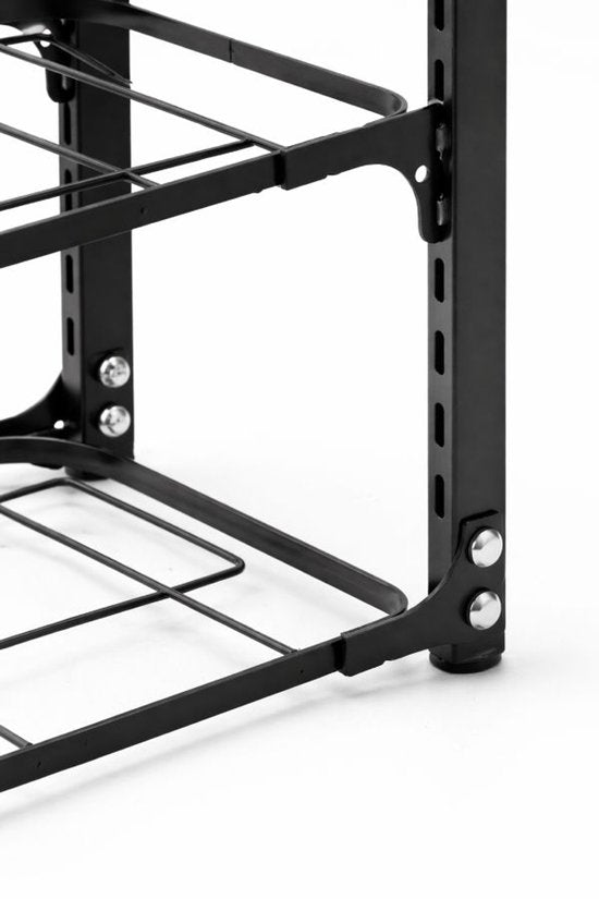 Ceruzo Support réglable pour casseroles et poêles - 3 niveaux - Gain de place - Acier au carbone - 23 x 27 x 43 cm