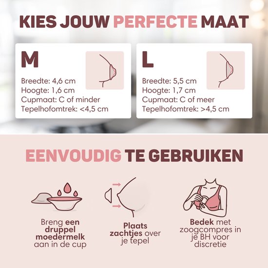 Vulpes Goods® Babycare Silver Nipple Caps - Bonnets d'allaitement - Argent pur 999 - Hypoallergénique et réutilisable - Protège-mamelons pour l'allaitement - Taille L - Etui de rangement inclus