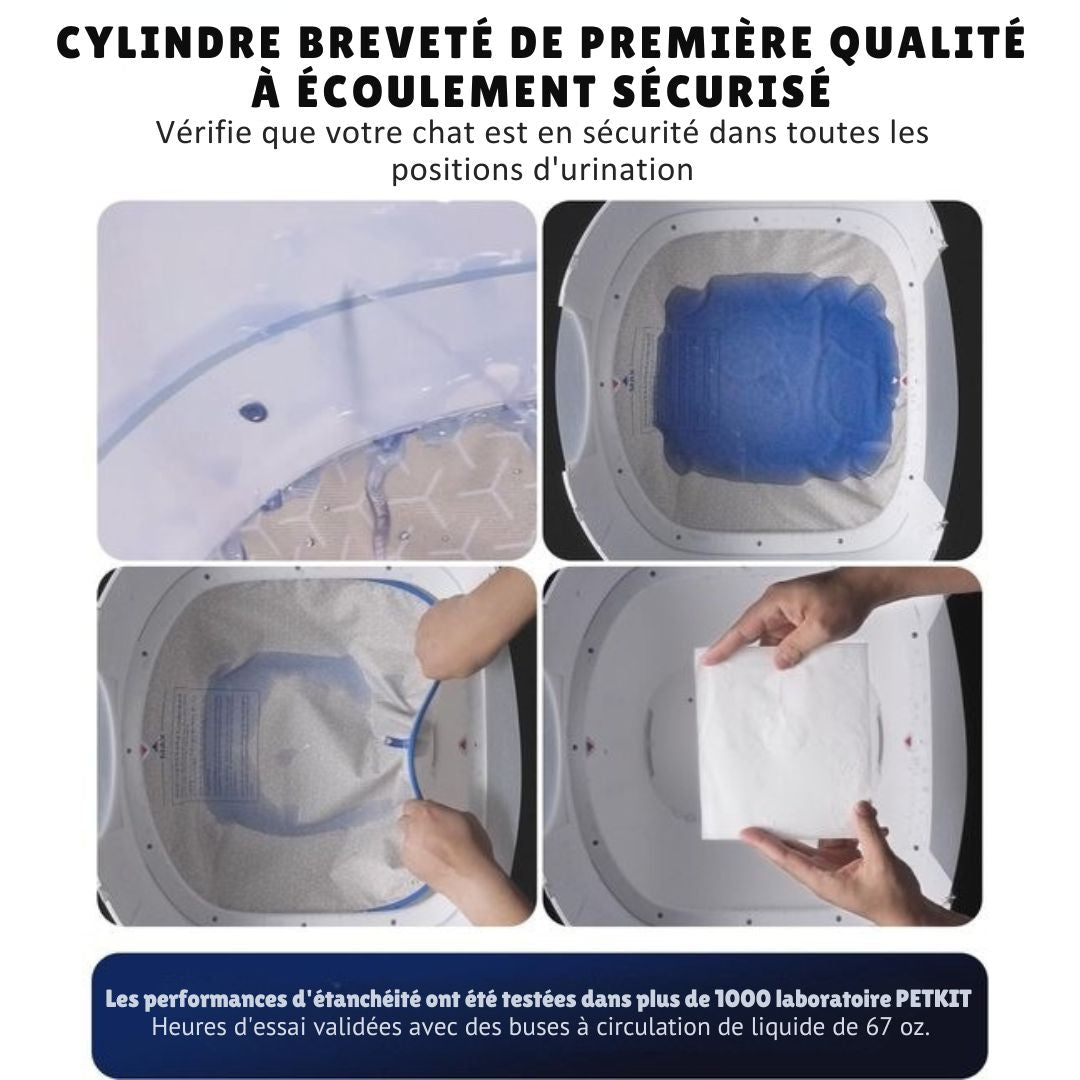 Bac à litière autonettoyant PETKIT Purobot Ultra - caméra HD 1080P - capacité 70L - Blanc