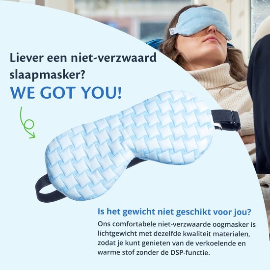 Ella Weighted Sleep Mask Women & Men - Masque pour les yeux avec tissu rafraîchissant et velours - Ajustable - Masques de sommeil