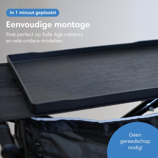 Safe Life® Plateau universel pour déambulateur - Antidérapant - PVC