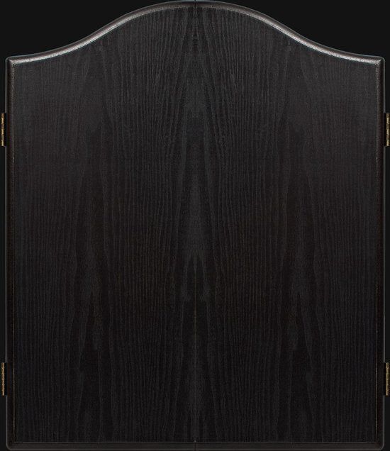 WINMAU - Jeu de fléchettes professionnel avec plateau de fléchettes Diamond Plus Bristle, cabinet noir, avec 2 jeux de fléchettes et ligne d'oche officielle