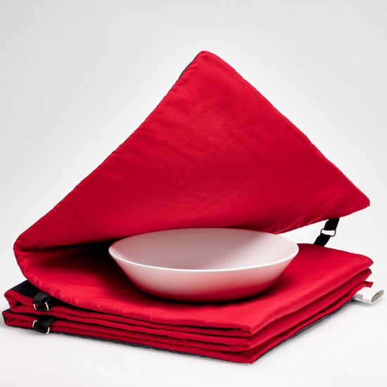 Solis Turbo Heat Plate Warmer - Réchauffage rapide - Meilleur goût - Facilement lavable - Fonction minuterie - Rouge/Anthracite