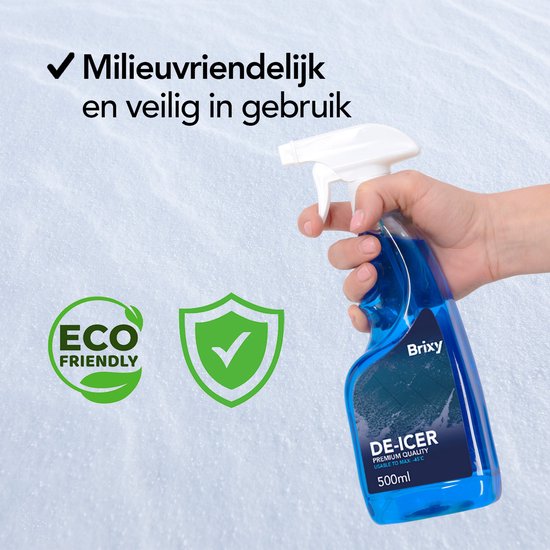 Brixy 3-Pack Antifreeze Spray - Dégivreur de pare-brise pour voiture - Spray dégivrant puissant - Dégivreur - Hiver - 3x 500ml