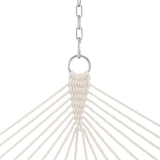 Juskys Hamac Cata - Light Grey - Base et coussin inclus