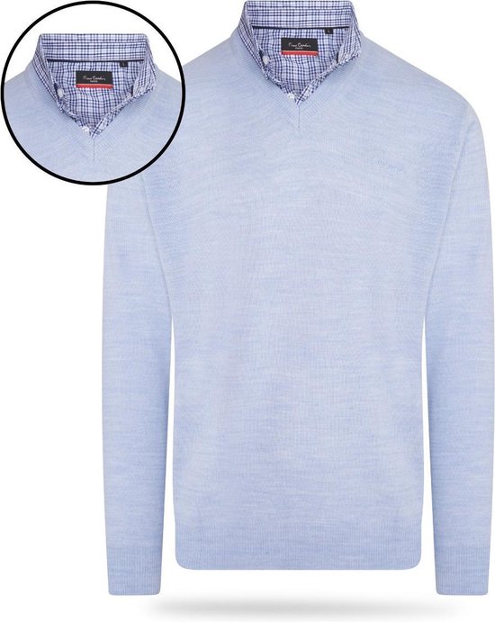 Pierre Cardin - Chandails pour hommes Pullover à col roulé - Bleu - Taille S