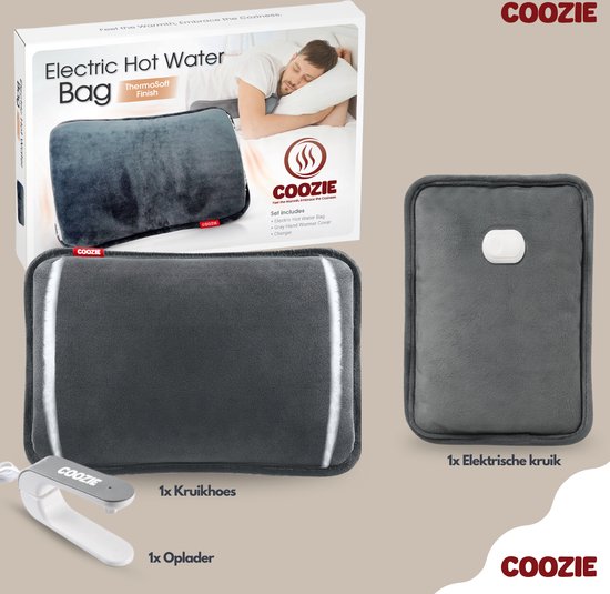 Coozie Bouillotte électrique avec housse ThermoSoft - Bouillotte - Bouteilles d'eau chaude - Bouillotte - Coussin chauffant