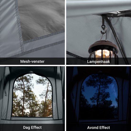 SoBuy OGS32-II-HG Tente de camping gonflable - Textile gris 193x161cm