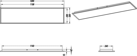 Trio leuchten - Plafonnier LED - Plafonnier - 31W - Blanc chaud 3000K - Dimmable - Rectangle - Noir - Aluminium