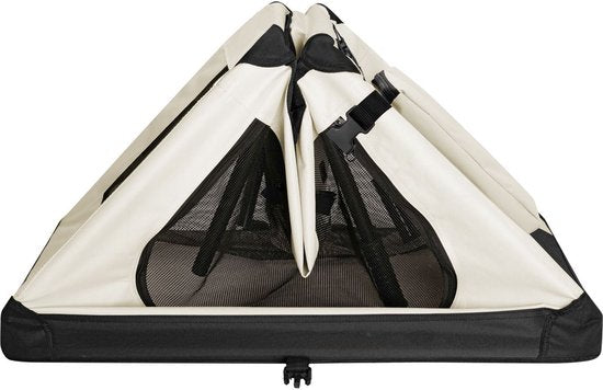 Boîte de transport pliante pour chien / Banc Lassie L - Beige - 50 x 70 x 52 cm