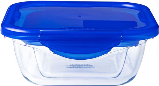 Pyrex - Cook & Go Bowl Square with Lid Set of 2 Pieces - Verre borosilicaté - Transparent -