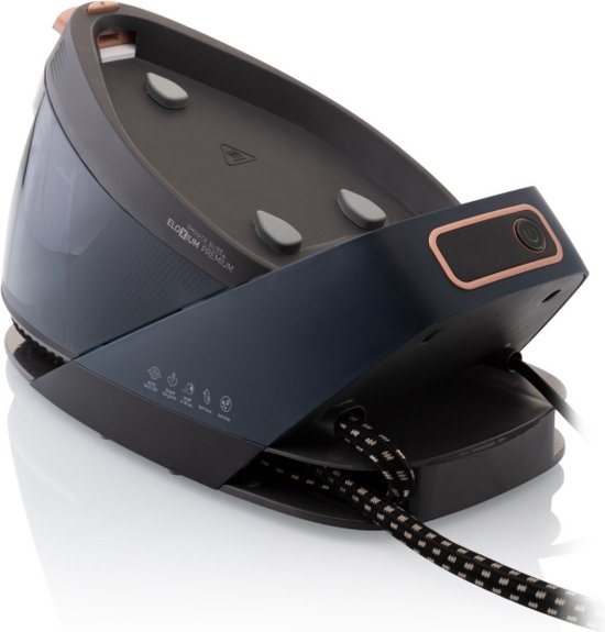 ETA Steamio Fer à repasser à vapeur avec réservoir d'eau et mode ECO - Fer à repasser avec générateur - Chauffe en 40 secondes - Anti-calcaire et anti-goutte - Noir/Or