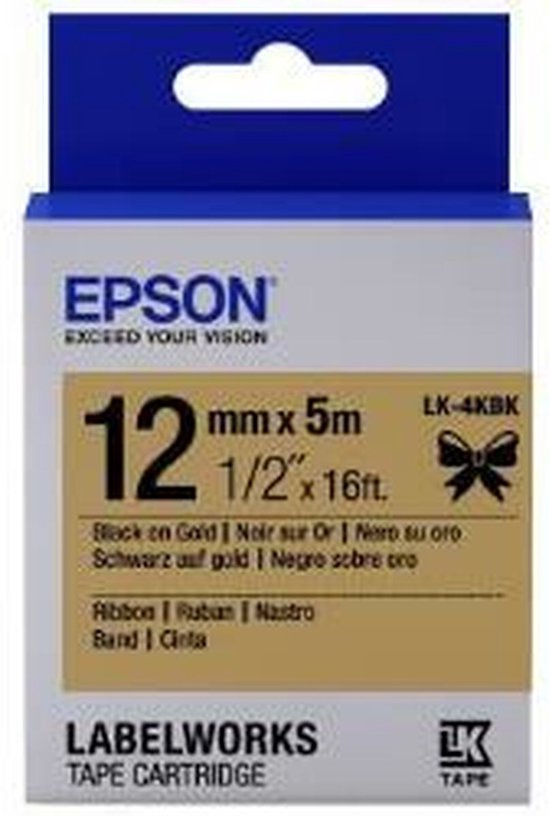 Etiquettes pour imprimante Epson C53S654001 Or Noir