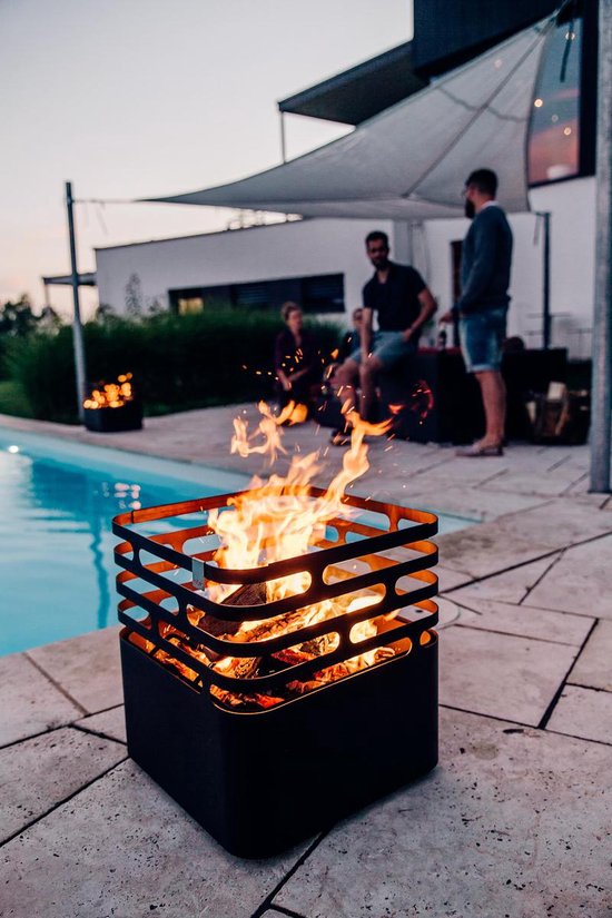 Höfats - Brasero CUBE - Brasero le plus sûr - Design réversible