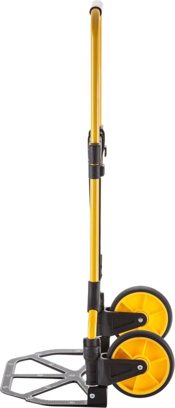 Stanley Foldable Trolley FT582 - Capacité de charge jusqu'à 90KG - Chariot de transport - 50 x 45 x 98 CM - Aluminium léger - Noir/jaune