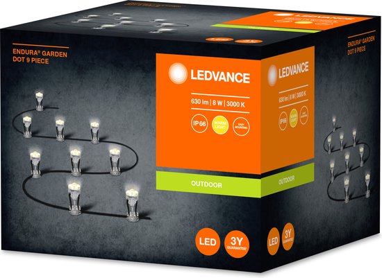 LEDVANCE Eclairage de jardin LED : pour le sol, ENDURA GARDEN DOT / 6 W, 22-...24- V, angle de rayonnement : 33, Blanc chaud, 3- K, matériau du corps : polycarbonate (PC), IP65