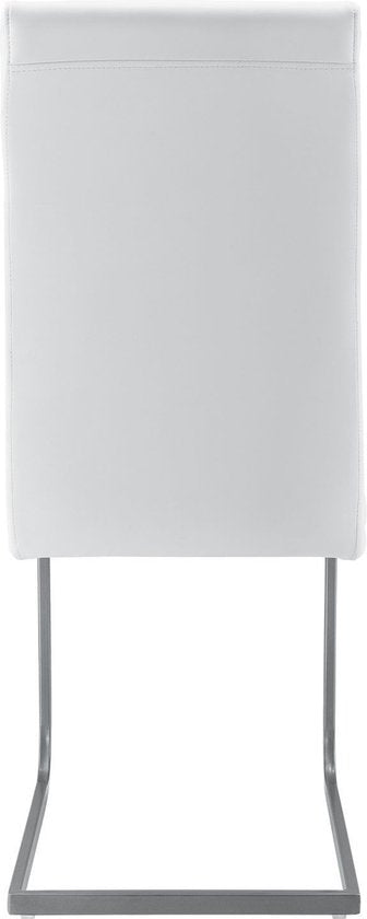 2 Chaises de salle à manger / chaise - Vegas - Cuir synthétique - Blanc