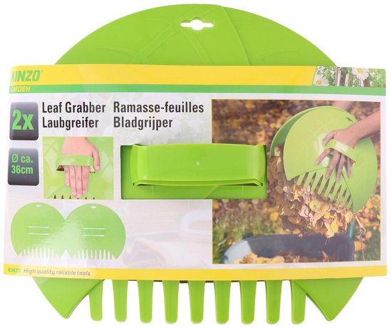 Kinzo Garden Leaf Grabs - 2 pièces - pour ratisser les feuilles et les déchets de jardin ensemble
