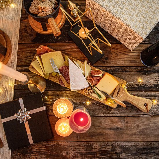 Boska Cheese Knife Set Mini Oslo - 4 pièces - Chêne et acier inoxydable - Pour tous types de fromages