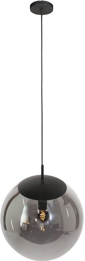 Steinhauer - lampe suspendue - Bollique - noir - verre métal - Ø 40cm - E27 - 4186ZW