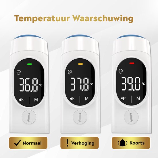 MostEssential Thermomètre infrarouge PRO Edition - Thermomètre auriculaire - Thermomètre de fièvre - Thermomètre frontal - Thermomètre corporel - Thermomètre de fièvre pour adultes, enfants et bébés - Sans contact - 20F