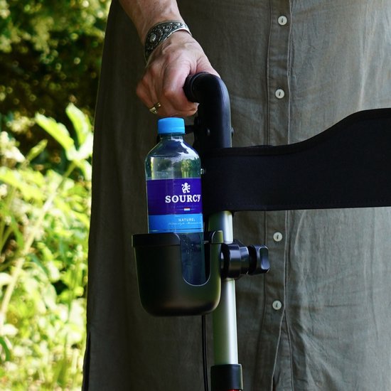 Safe Age® universal Cup Holder & Phone Holder - pour rollator, fauteuil roulant, landau et autres
