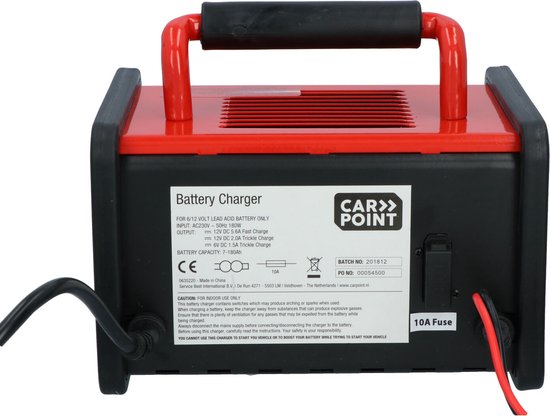 Carpoint Chargeur de batterie 6-12V | chargeur de maintien pour batteries au plomb et au gel