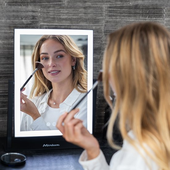 Mirlux Make Up Hollywood Mirror with Lighting (44x30cm) - Vision - Lumière LED dimmable - Blanc