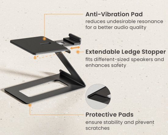 Speaker stand desk - Speaker stand - set de 2 pièces