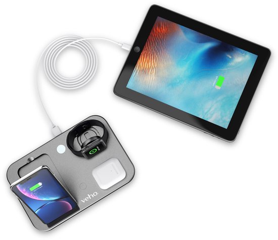 Veho DS-7 station de recharge sans fil avec veilleuse LED