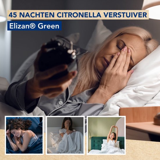 Diffuseur Edialux Citronnelle avec recharge, mélange de 4 huiles essentielles, recharge incluse, sans danger pour les enfants, favorise le sommeil, 45 nuits de repos ininterrompu, écologique et sans produits chimiques.